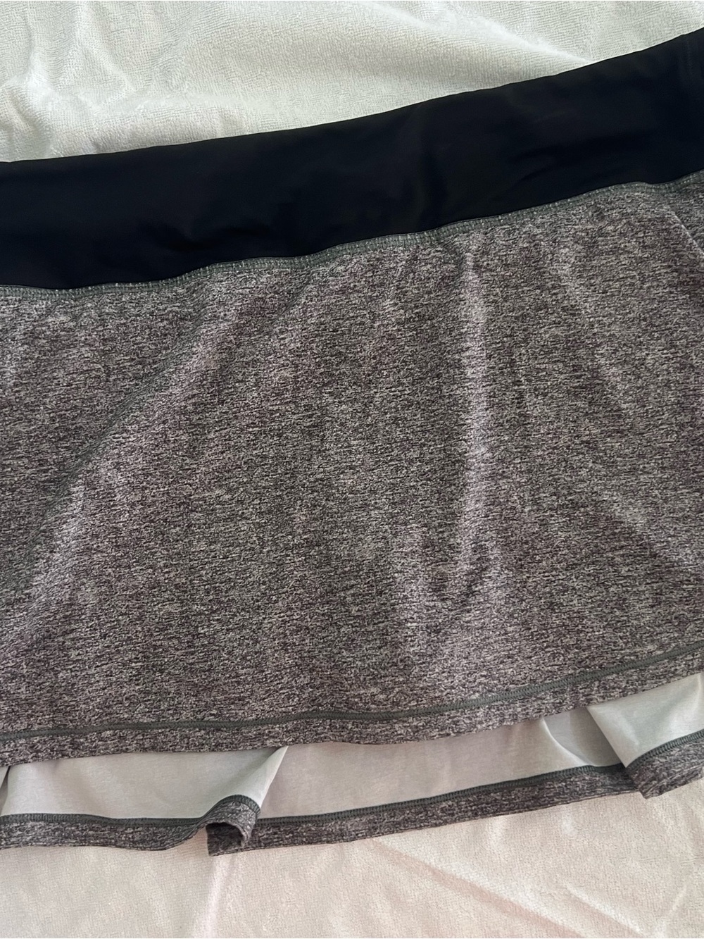 lululemon athletica Black & Heather Gray Skater Athletic Skirt